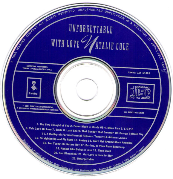 Natalie Cole - Unforgettable With Love (CD, Album) (Near Mint (NM or M-)) - Image 5