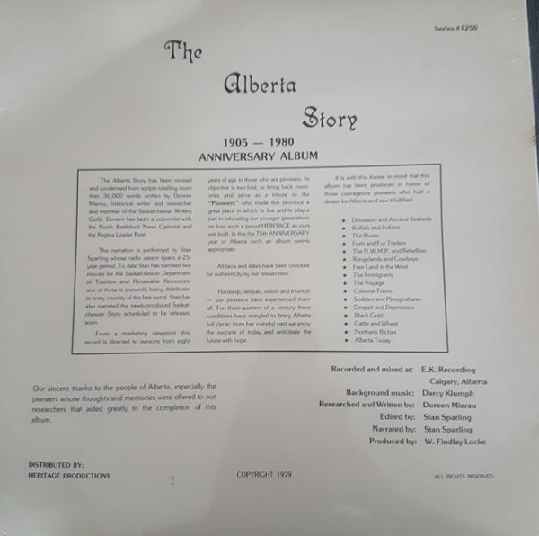 Stan Sparling - The Alberta Story (LP, Album) (Mint (M)) - Image 2