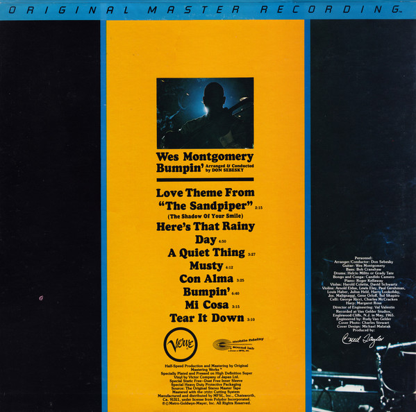 Wes Montgomery - Bumpin' (LP, Ltd, RE, RM) (Near Mint (NM or M-)) - Image 2