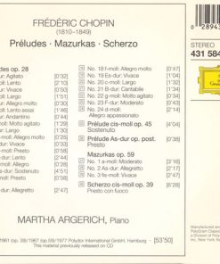 Alternative view of Frédéric Chopin, Martha Argerich - 26 Preludes / 3 Mazurken Op. 59 / Scherzo Op. 39 (CD, Comp, RP) (Near Mint (NM or M-))
