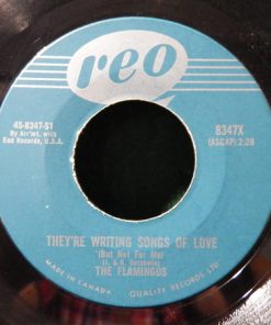Alternative view of The Flamingos - (They're Writing Songs Of Love) But Not For Me / I Shed A Tear At Your Wedding (7", Single) (Very Good Plus (VG+))