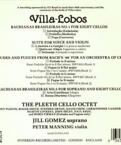Alternative view of Heitor Villa-Lobos - Pleeth Cello Octet, Jill Gomez, Peter Manning - Bachianas Brasileiras 1 & 5; Suite For Voice And Violin; Bach Preludes And Fugues For An Orchestra Of Cellos (CD, Album) (Near Mint (NM or M-))