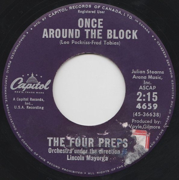 The Four Preps - The Seine / Once More Around The Block (7", Single) (Very Good Plus (VG+)) - Image 2