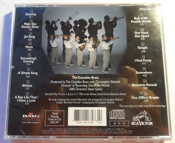 The Canadian Brass - Brass Plays Bernstein (CD, Album, Club) (Mint (M)) - Image 4