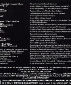 Alternative view of Ryuichi Sakamoto - Emily Bronte's Wuthering Heights (Original Motion Picture Soundtrack) (CD, Album) (Mint (M))