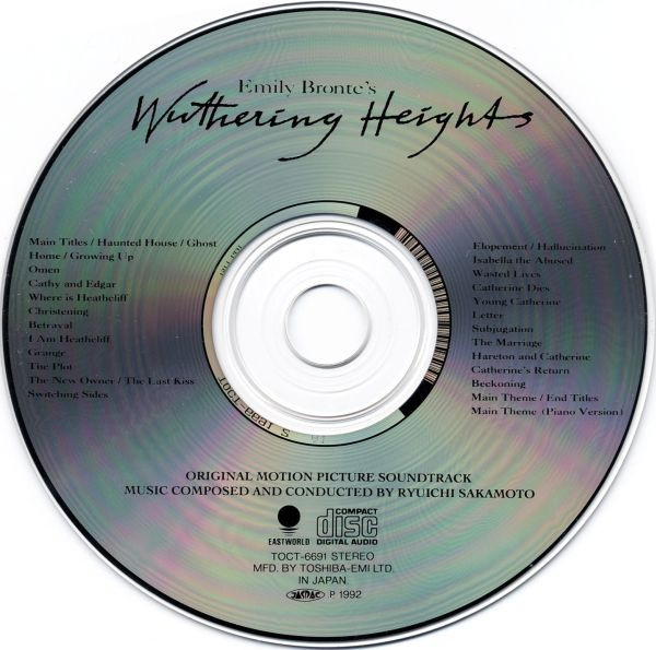 Ryuichi Sakamoto - Emily Bronte's Wuthering Heights (Original Motion Picture Soundtrack) (CD, Album) (Mint (M)) - Image 3