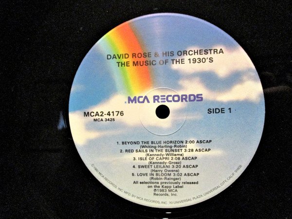 David Rose & His Orchestra - The Music Of The 1930’s (2xLP, Comp) (Mint (M)) - Image 3