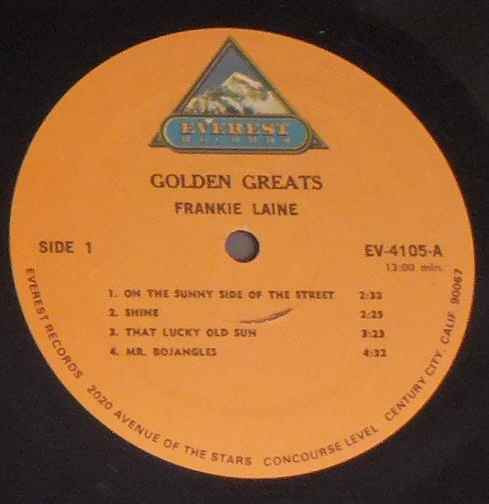 Frankie Laine - Golden Greats (LP, Comp) (Mint (M)) - Image 2