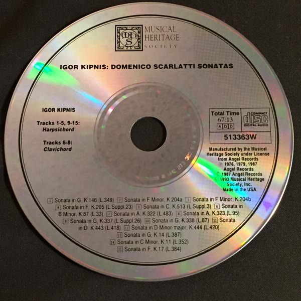 Igor Kipnis - Domenico Scarlatti - Scarlatti Sonatas (CD, RE) (Near Mint (NM or M-)) - Image 3