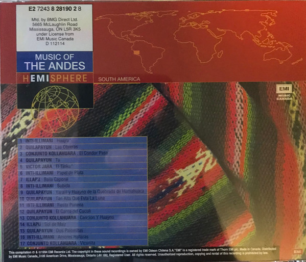 Various - Music Of The Andes (CD, Comp, Club) (Near Mint (NM or M-)) - Image 2