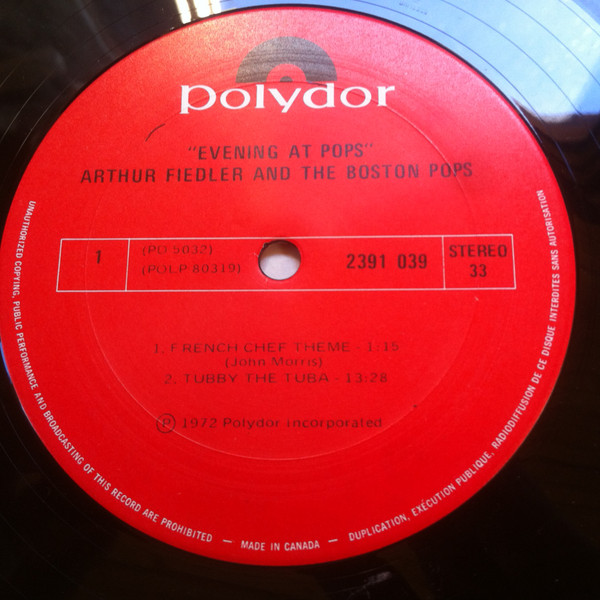 Julia Child Featuring Arthur Fiedler And Boston Pops Orchestra - Evening At Pops (LP, Album) (Mint (M)) - Image 2