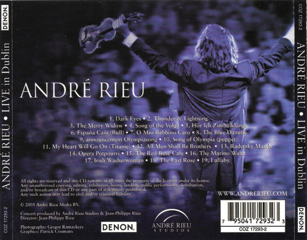 André Rieu - Live In Dublin (CD, Album) (Near Mint (NM or M-)) - Image 2