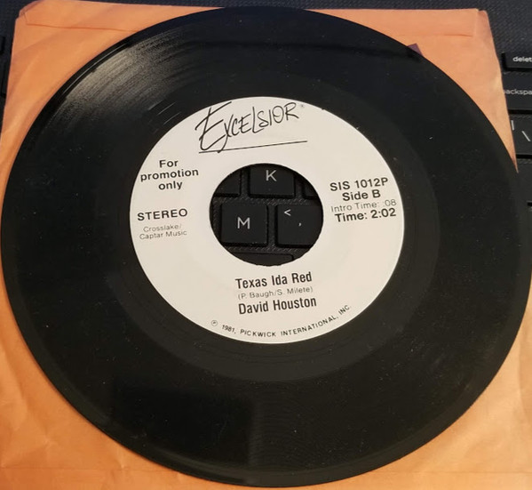 David Houston - Texas Ida Red / Texas Ida Red (7", Single, Promo) (Very Good Plus (VG+)) - Image 2