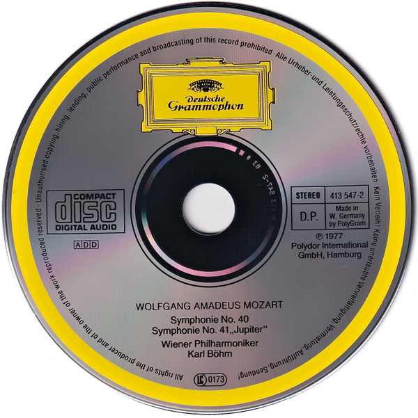 Wolfgang Amadeus Mozart, Wiener Philharmoniker, Karl Böhm - Symphonien No.41 »Jupiter« · No.40 (CD, Album) (Near Mint (NM or M-)) - Image 3