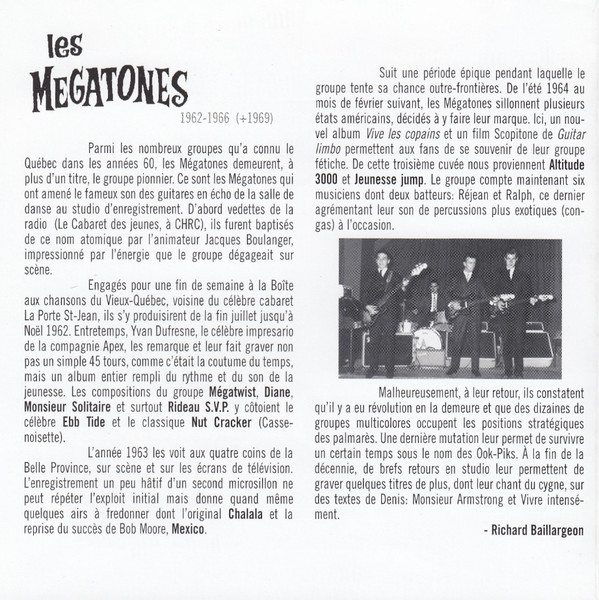 Les Megatones - Les Mégatones 1962-1969 (CD, Comp) (Mint (M)) - Image 5