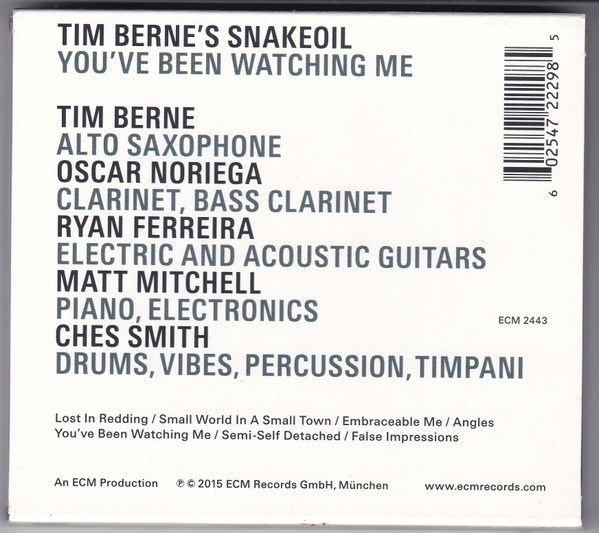 Tim Berne's Snakeoil - You've Been Watching Me (CD, Album) (Mint (M)) - Image 2