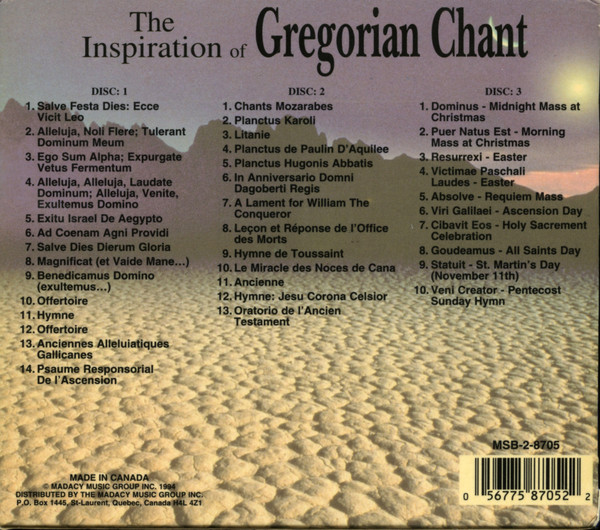 Unknown Artist - The Inspiration Of Gregorian Chant (3xCD) (Near Mint (NM or M-)) - Image 2