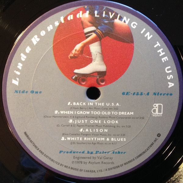 Linda Ronstadt - Living In The USA (LP, Album, Gat) (Mint (M)) - Image 3