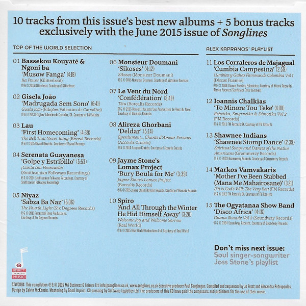 Various - Songlines: Top Of The World 108 (CD, Comp) (Near Mint (NM or M-)) - Image 2