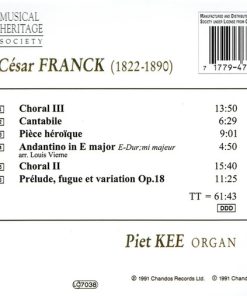 Alternative view of César Franck, Piet Kee - Organ Works (CD) (Near Mint (NM or M-))