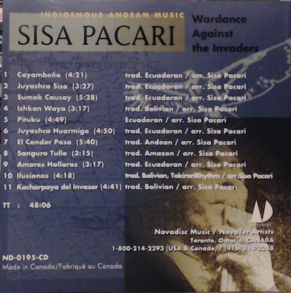 Sisa Pacari - Wardance Against The Invaders (CD, Album) (Near Mint (NM or M-)) - Image 2