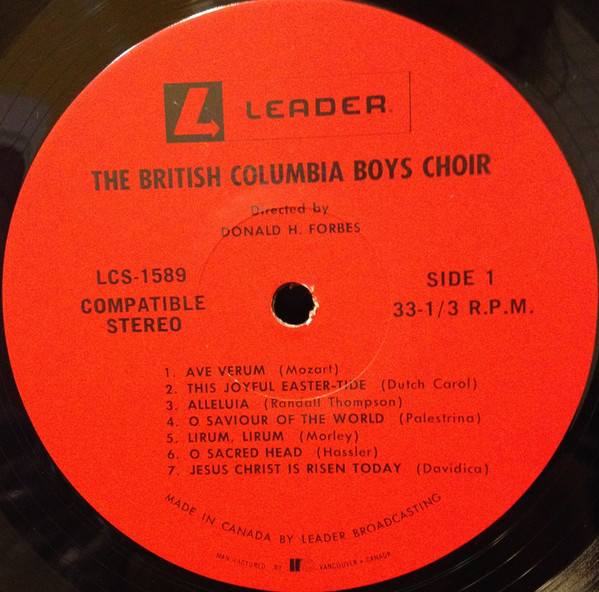 British Columbia Boys Choir - British Columbia Boys Choir (LP, Album) (Mint (M)) - Image 3