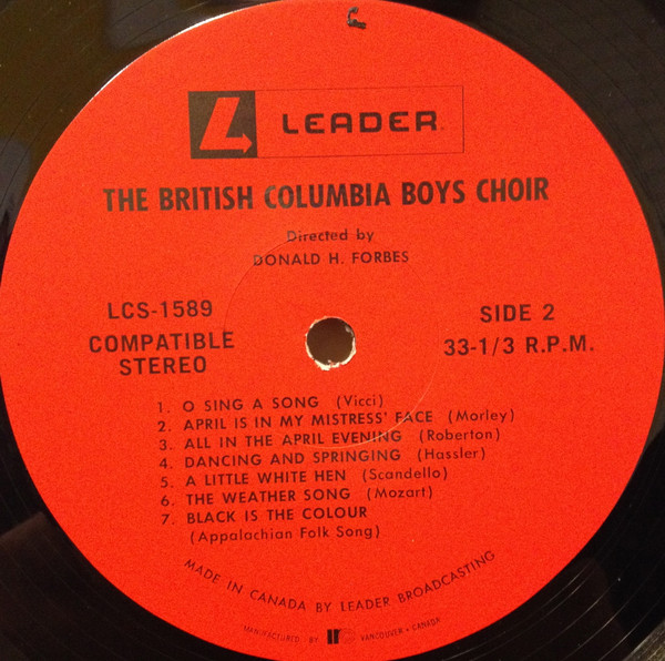 British Columbia Boys Choir - British Columbia Boys Choir (LP, Album) (Mint (M)) - Image 4