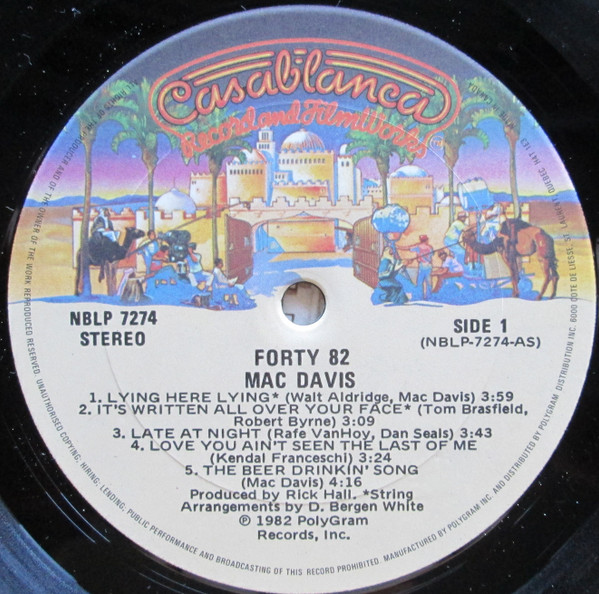 Mac Davis - Forty 82 (LP, Album) (Mint (M)) - Image 5