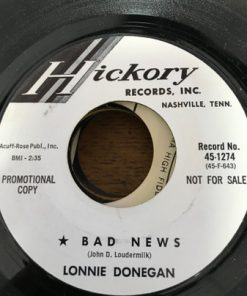 Lonnie Donegan - Bad News (7", Single, Promo) (Very Good Plus (VG+))