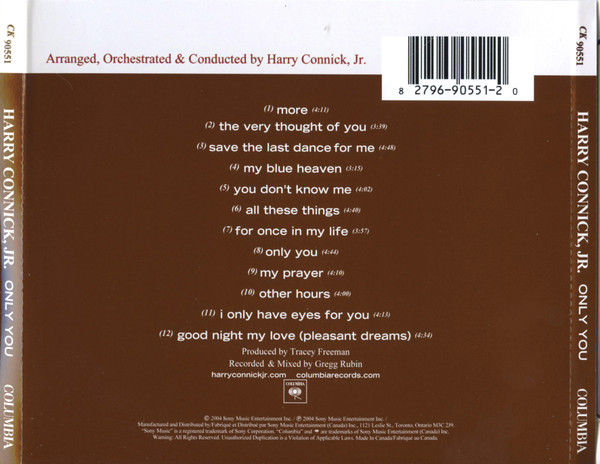 Harry Connick, Jr. - Only You (CD, Album) (Mint (M)) - Image 2