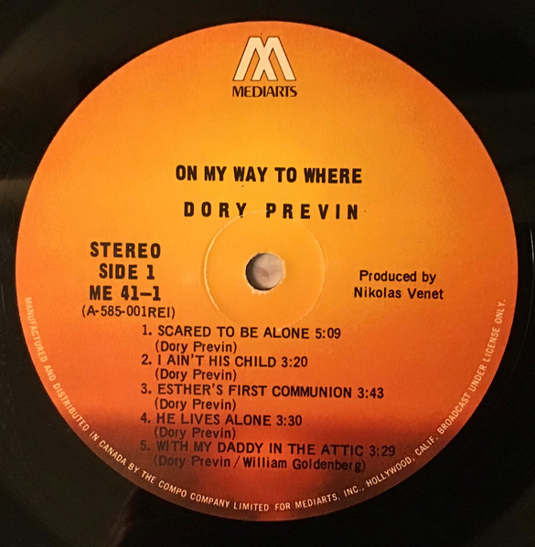 Dory Previn - On My Way To Where (LP, Album) (Mint (M)) - Image 3