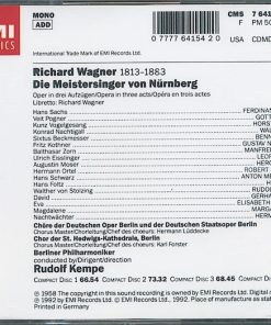 Alternative view of Richard Wagner, Rudolf Kempe, Berliner Philharmoniker - Die Meistersinger Von Nürnberg (4xCD, Album, Mono, RE) (Near Mint (NM or M-))