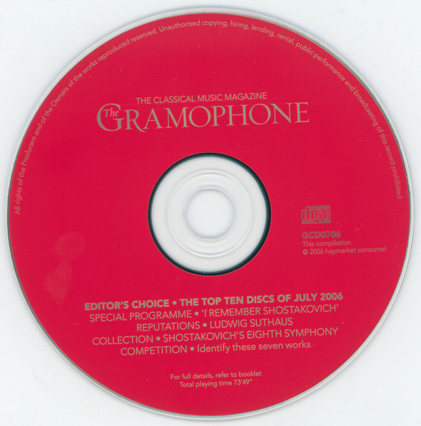 Various - I Remember Shostakovich - Editor's Choice July 2006 (CD, Comp, Promo, Smplr) (Near Mint (NM or M-)) - Image 3
