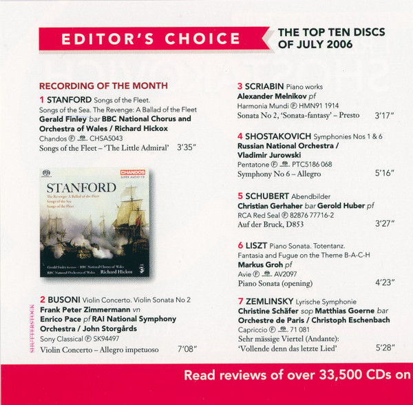 Various - I Remember Shostakovich - Editor's Choice July 2006 (CD, Comp, Promo, Smplr) (Near Mint (NM or M-)) - Image 4