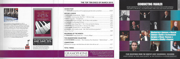 Various - Conducting Mahler - Hear Gramophone's Featured Maestros Performing Excerpts From All 10 Symphonies And Das Lied Von Der Erde (CD, Comp, Promo, Smplr) (Near Mint (NM or M-)) - Image 2