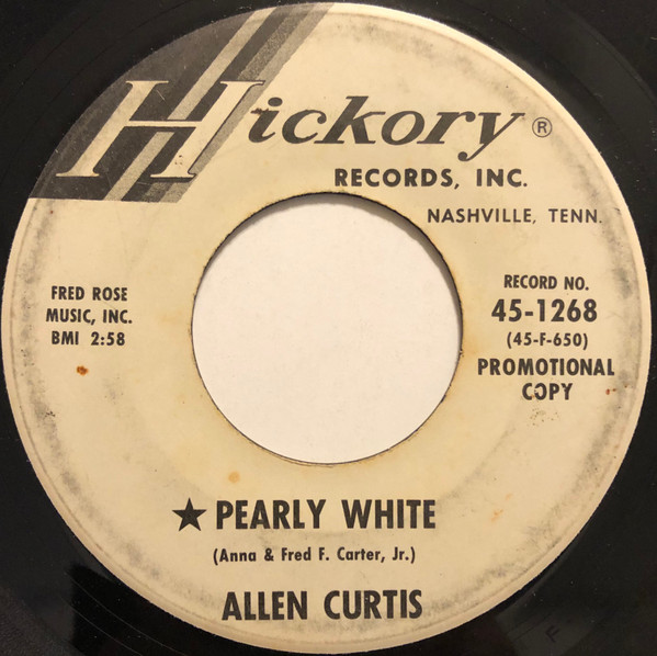 Allen Curtis - Foggy River / Pearly White (7", Single, Promo) (Very Good (VG)) - Image 2