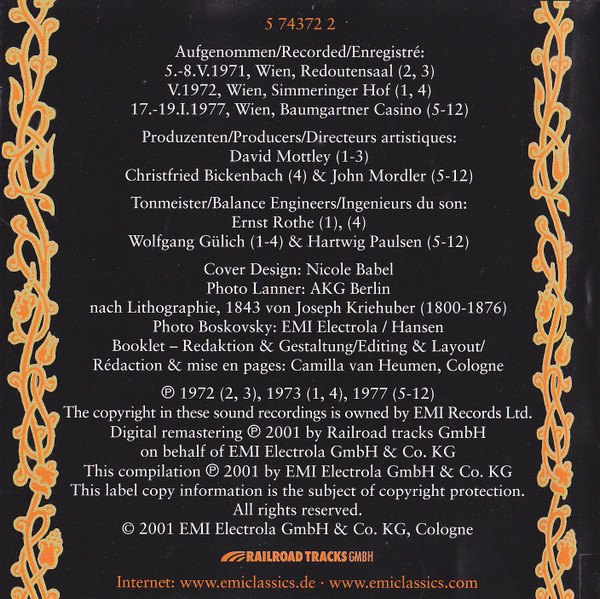 Wiener Johann Strauss Orchestra, Willi Boskovsky - Lanner: Walzer & Galopps (CD, Comp) (Near Mint (NM or M-)) - Image 3