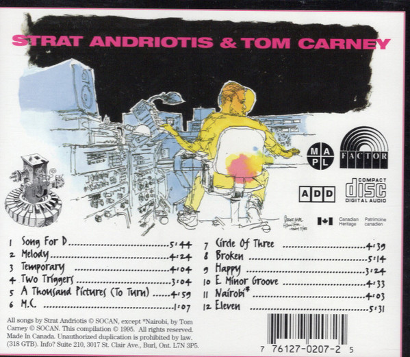 Strat Andriotis & Tom Carney - Strat Andriotis & Tom Carney (CD, Album) (Near Mint (NM or M-)) - Image 2
