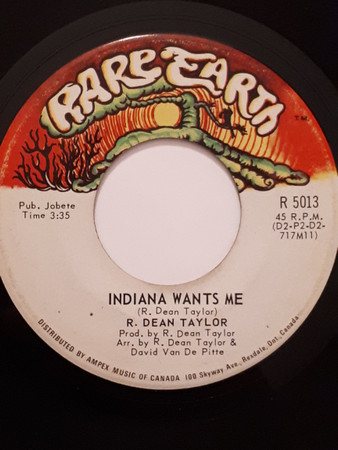 R. Dean Taylor - Indiana Wants Me (7", Single) (Near Mint (NM or M-))