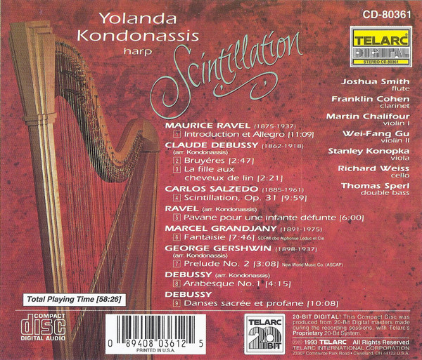 Yolanda Kondonassis - Scintillation (CD, Album, RE) (Near Mint (NM or M-)) - Image 3
