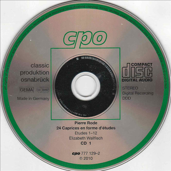 Pierre Rode - Elizabeth Wallfisch - 24 Caprices En Forme D'Études (2xCD, Album) (Near Mint (NM or M-)) - Image 3