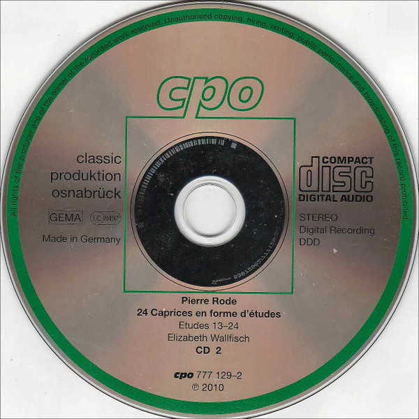 Pierre Rode - Elizabeth Wallfisch - 24 Caprices En Forme D'Études (2xCD, Album) (Near Mint (NM or M-)) - Image 4