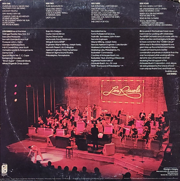 Lou Rawls - Live (2xLP, Album, San) (Mint (M)) - Image 4