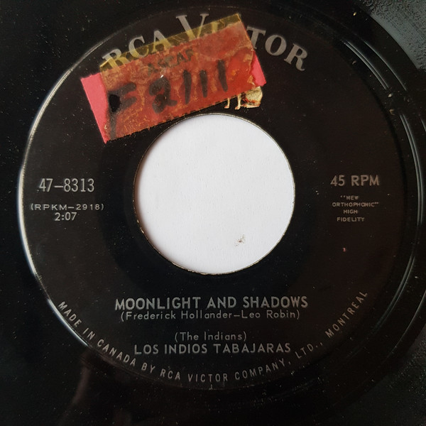 Los Indios Tabajaras - Always In My Heart / Moonlight And Shadows (7", Single) (Very Good (VG)) - Image 2