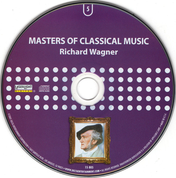 Richard Wagner - Masters Of Classical Music, Vol.5: Wagner (CD, Comp, RP) (Mint (M)) - Image 3