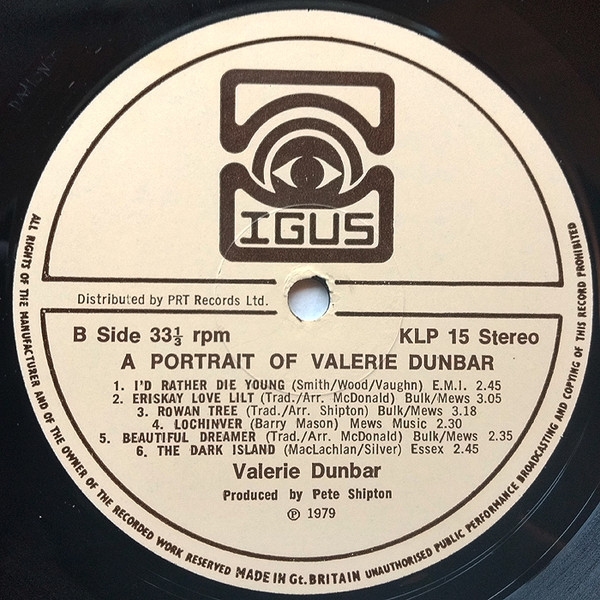 Valerie Dunbar - A Portrait Of Valerie Dunbar (LP, Album, RE) (Mint (M)) - Image 4