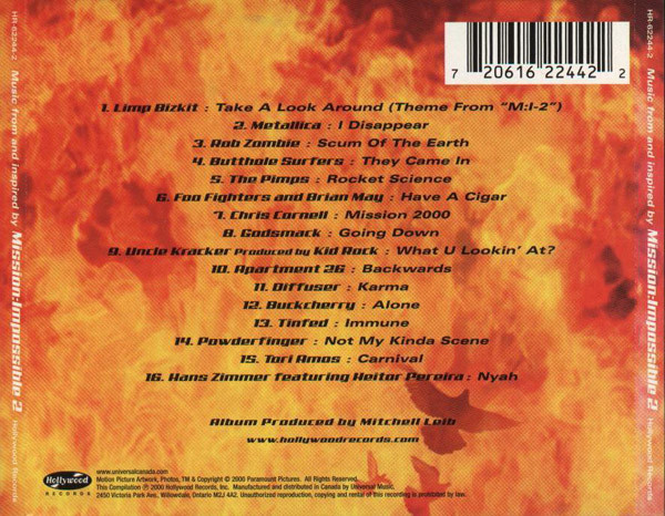 Various - Music From And Inspired By M:I-2 (CD, Album, Comp) (Mint (M)) - Image 2