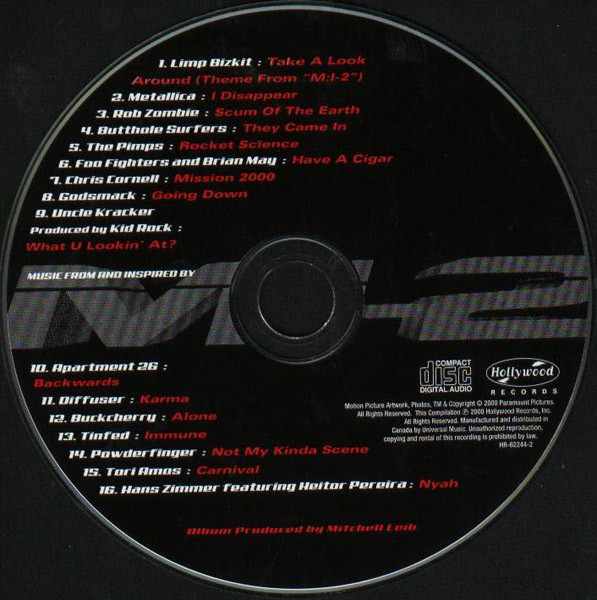 Various - Music From And Inspired By M:I-2 (CD, Album, Comp) (Mint (M)) - Image 3