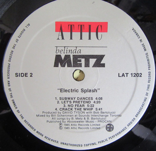 Belinda Metz - Electric Splash (LP, Album) (Mint (M)) - Image 4