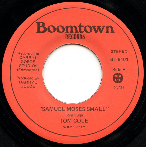 Tom Cole (7) - Dan's Place (7", Single) (Very Good Plus (VG+)) - Image 2